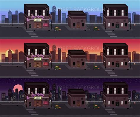 2d Street And Road Backgrounds Pack Game Backgrounds