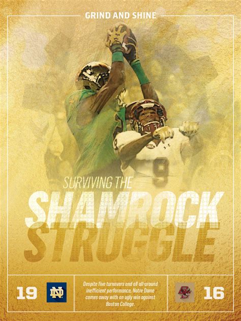2015 Notre Dame Football Game Review Graphics on Behance