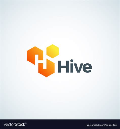 Hive sign symbol or logo Royalty Free Vector Image