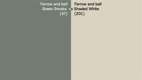 Farrow And Ball Green Smoke Vs Shaded White Side By Side Comparison