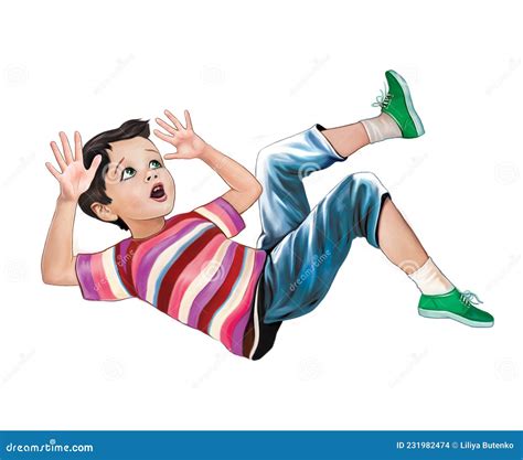 Boy Falls Down Stock Illustration Illustration Of Move 231982474