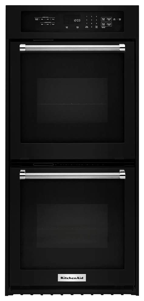 Kitchenaid 24 Built In Double Electric Convection Wall Oven Black At Pacific Sales