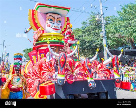 Float parade in the Barranquilla Carnival in Barranquilla , Colombia ...