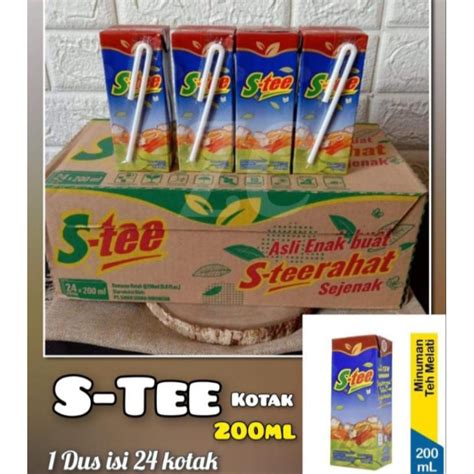 Jual S Tee Es Teh Minuman Teh Dalam Kemasan Kotak 200ml 1 Dus Isi 24