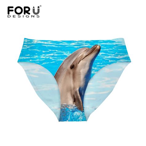 Forudesigns Sexy Lingerie Animal Shark Dolphin Owl Print Panties Women