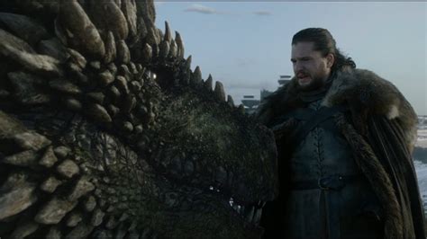 Game Of Thrones S08e01 Jon Snow Rides Dragon For The First Time Youtube