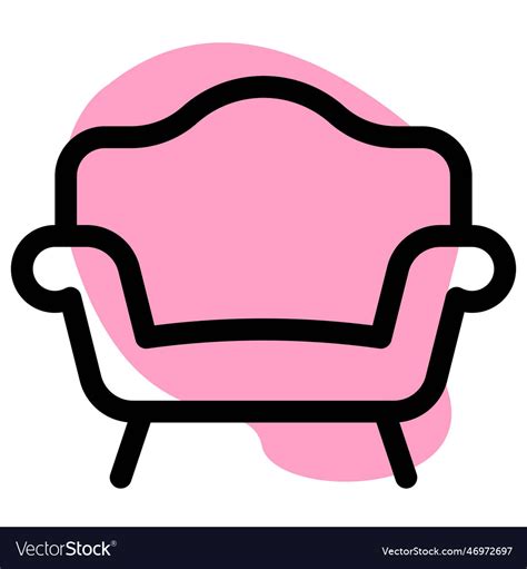 Cushioned Sofa For Lounge And Living Royalty Free Vector