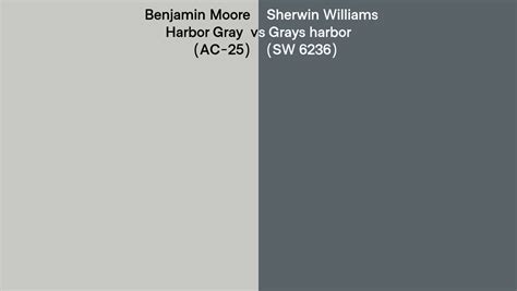 Benjamin Moore Harbor Gray AC 25 Vs Sherwin Williams Grays Harbor SW