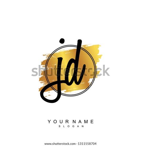 Initial Jd Handwriting Logo Vector Stock Vector Royalty Free