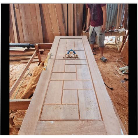 jual pintu pts kayu bengkirai meranti kalimantan kayu solid