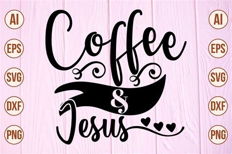 Coffee And Jesus Svg Graphic By Momenulhossian577 · Creative Fabrica