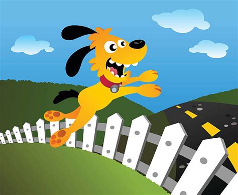 Dog Jump Fence Illustrations Royalty Free Vector Graphics And Clip Art