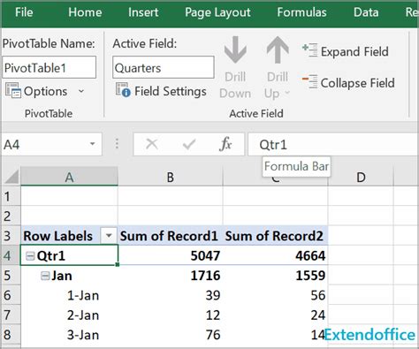 Excel How To Expand Or Collapse All Fields In Pivot Table