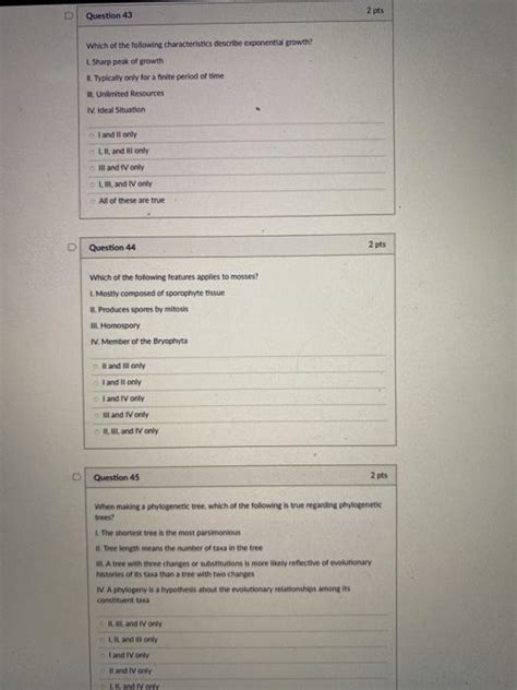 Solved 2 Pts D Question 43 Which Of The Folowing