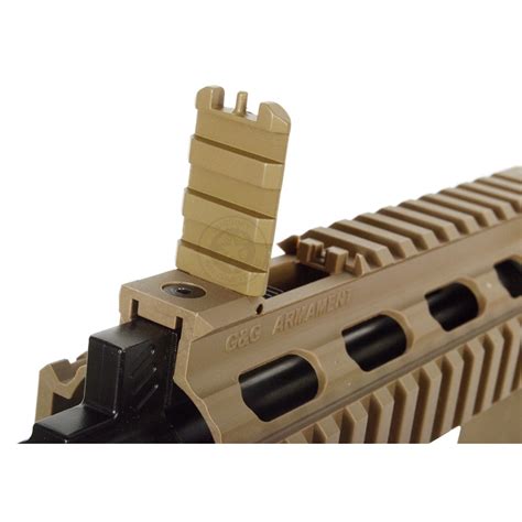 Gandg Combat Machine Gr16 Cqw Rush Ebb Aeg Airsoft Rifle Desert Tan