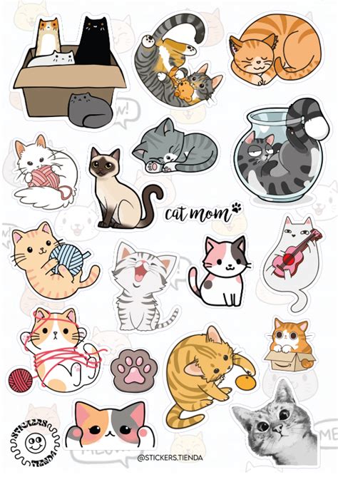 Plancha Grande Gatos Tienda De Stickers