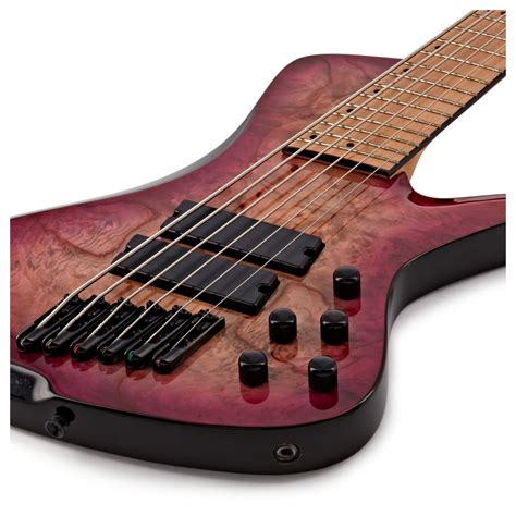 Redsub Coliseum Fanned Fret 6 String Bass Purple Burl Burst At Gear4music