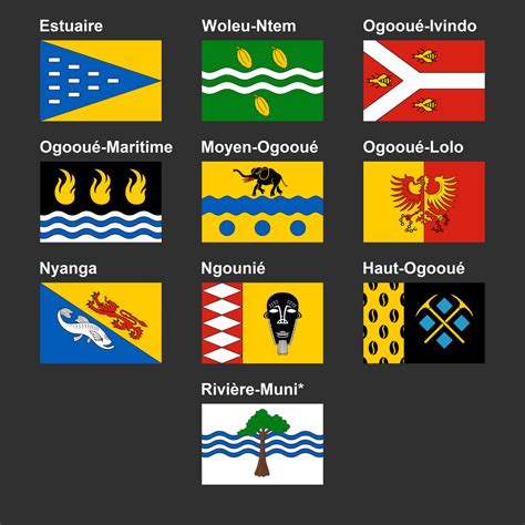 Compiled Redesign Of Flags Of Gabon Provinces By Magnumdrako25 On