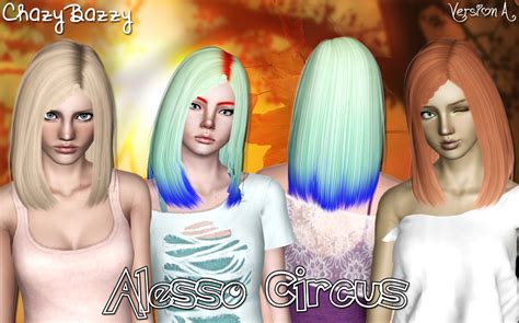 Alesso`s Circus Hairstyle Retextured By Chazy Bazzy Sims 3 Hairs