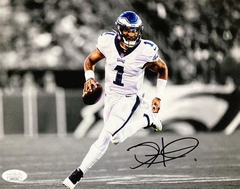 Jalen Hurts Signed Eagles 8x10 Photo JSA Pristine Auction