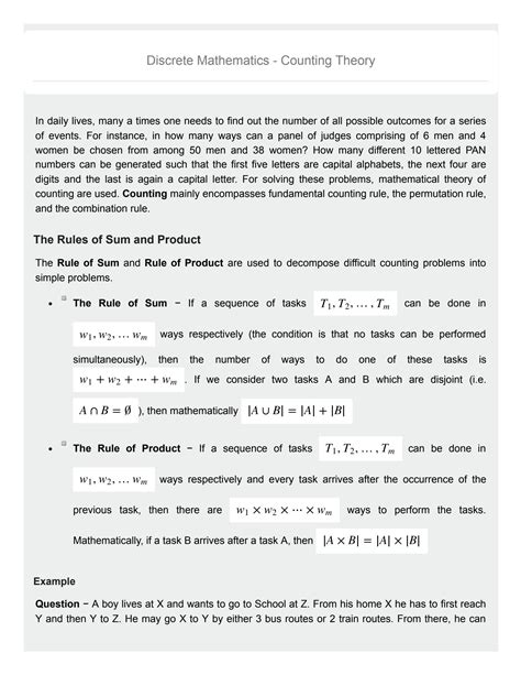 SOLUTION Discrete Mathematics Counting Theory Studypool