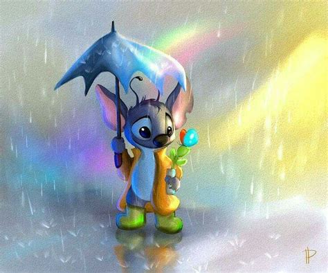 Rainy Day Stich Disney Dibujos