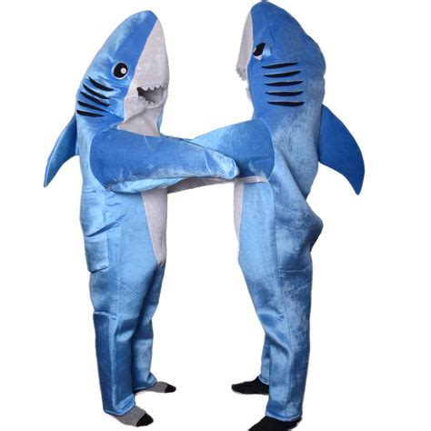 Blue Shark Mascot Matching Couple Adult Kid Fancy Costume | Shark ...