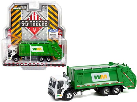 2020 Mack LR Rear Loader Refuse Garbage Truck WM Waste Management White and Green S.D. Trucks ...