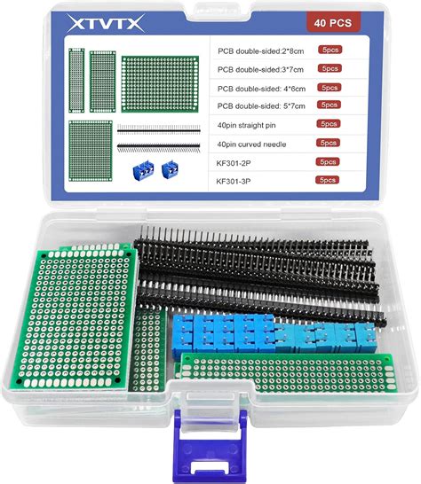 Xtvtx Piezas Doble Cara Kit De Placa Pcb Proto Encabezado De