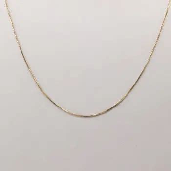 14kt Gold Box Chain Necklace | Property Room