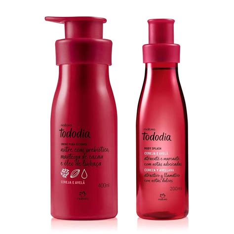 Kit Natura Tododia Cereja e Avelã Hidratante Body Splash Shopee Brasil