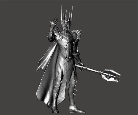 Sauron The Dark Lord Lotr Lord Of The Rings Hi Poly Stl D Print Model