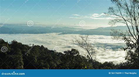 Morning Mist Mountains during Sunrise ,Chiang Mai , Thailand Stock ...