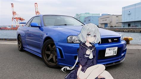 Hd Wallpaper Gtr R Jdm Anime Girls Selfies Wallpaper Flare