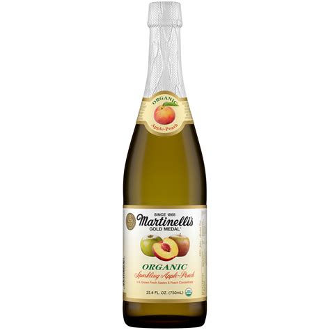 Martinelli's® Gold Medal® Organic Sparkling Apple-Peach 100% Juice 25.4 ...