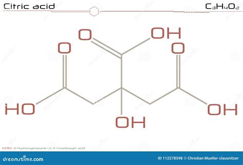 Mol Cula Del Cido C Trico Ilustraci N Del Vector Ilustraci N De