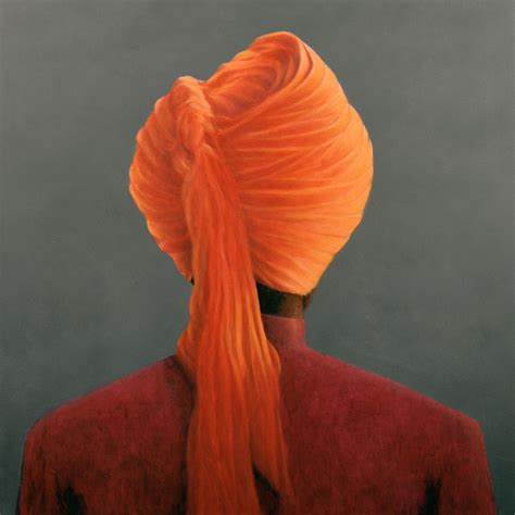 Orange Turban Oil On Canvas Lincoln Seligman Als Kunstdruck Oder