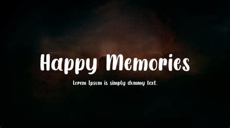 Happy Memories Font Download Free For Desktop And Webfont