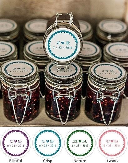 Personalized Homespun Charm Mini Glass Jar With Wire Snap Set Of 12 Personalized Ts And