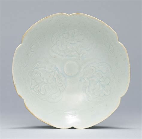 A Qingbai Petal Lobed Bowl Song Dynasty 960 1279 Pottery Plates