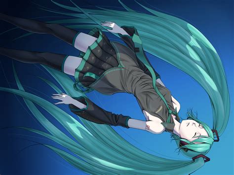 Hatsune Miku Long Hair Skirt Sukua Thighhighs Tie Twintails Vocaloid