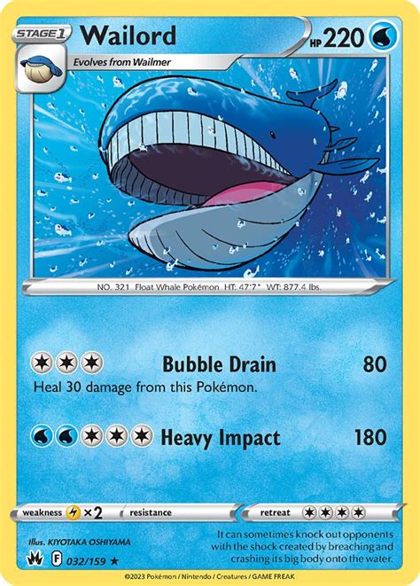 Wailord Pokémon Myp Cards