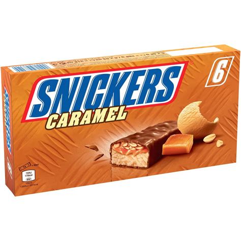 Snickers Snickers Barre Glacée Caramel Et Cacahuètes X6 288g Pas Cher