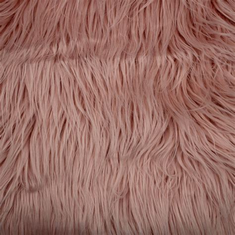 Blush Faux Fur Fabric Long Pile Mongolian Style 5000 Etsy