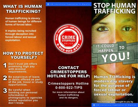 Iom Human Trafficking Campaign Brochure Outside If You Are Interested In Getting A Custom