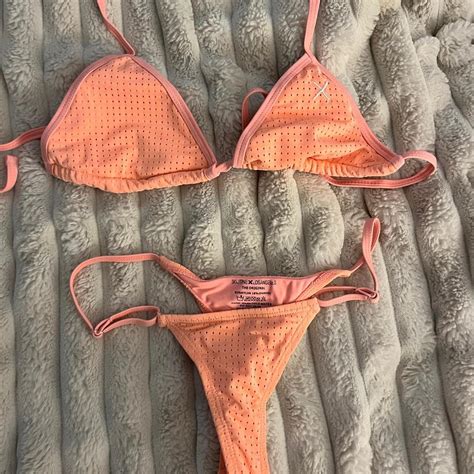 Peach Pink Boutine LA Bikini Set Size Medium But Depop