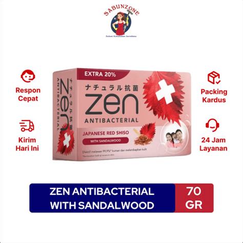 Jual Zen Antibacterial Sabun Mandi Batang Japanese Red Shiso Gr Kab