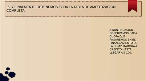 Calculo De Tabla De Amortizacion PPT