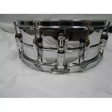 Used Pearl 5x14 Mirror Chrome Snare Drum Guitar Center