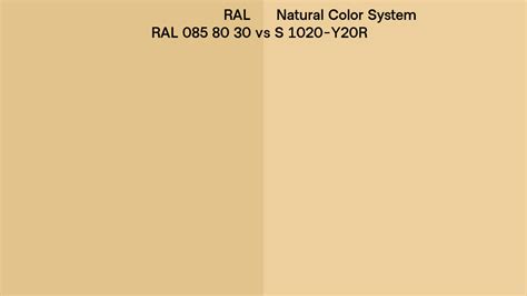 Ral Ral 085 80 30 Vs Natural Color System S 1020 Y20r Side By Side